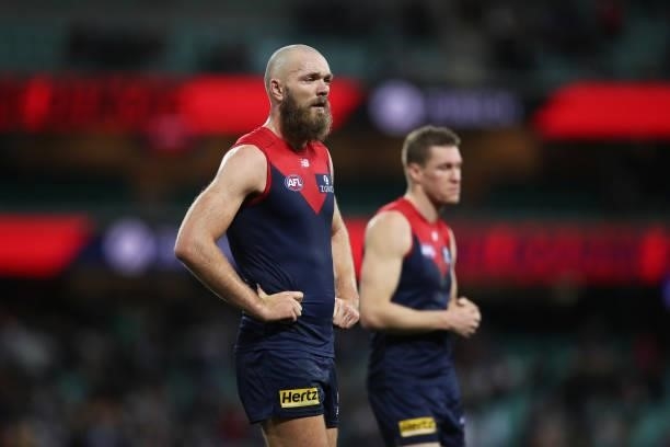 Max Gawn of the Demons looks dejected after the round 13 AFL match between the Melbourne Demons and the Collingwood Magpies at Sydney Cricket Ground...
