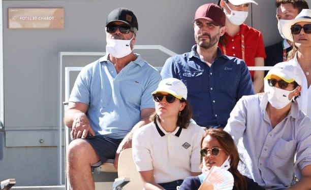 Mel Gibson attends the Men's Singles Final during day 15 of the 2021 Roland-Garros, French Open, a Grand Slam tennis tournament at Roland-Garros...