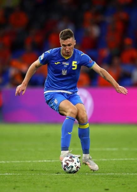 Serhiy Sydorchuk of Ukraine in action during the UEFA Euro 2020 Championship Group C match between Netherlands and Ukraine on June 13, 2021 in...