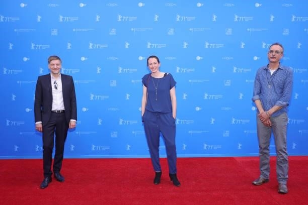 Hansjoerg Weissbrich, Cora Pratz and Benedict Neuenfels attend the European Shooting Stars Awards and "Ich bin dein Mensch