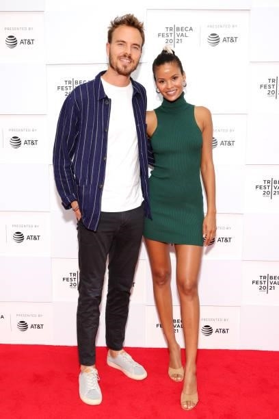 Nick Brown and Zaina Gohou attend the Unspoken premiere at Art & Soul Shorts during the 2021 Tribeca Festival at Pier 76 on June 14, 2021 in New York...
