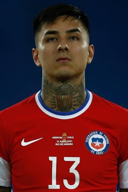 Erick Pulgar of Chile looks on before a Group A match between Argentina and Chile at Estadio Olímpico Nilton Santos as part of Copa America Brazil...