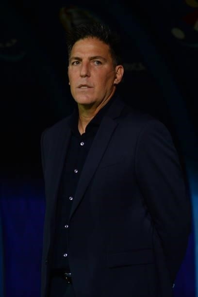 Eduardo Berizzo head coach of Paraguay looks on before a Group A match between Paraguay and Bolivia at Estádio Olímpico as part of Copa America...