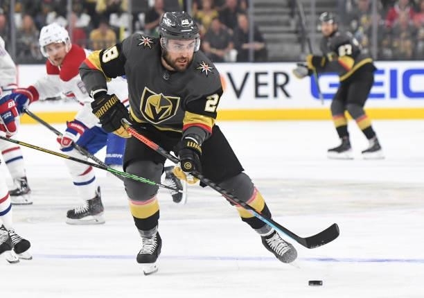 William Carrier of the Vegas Golden Knights skates during the first period against the Montreal Canadiens in Game One of the Stanley Cup Semifinals...