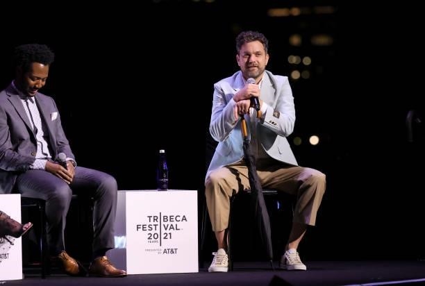 Hubert Point-Du Jour and Joshua Jackson speak at the Q&A for the 2021 Tribeca Festival Premiere of "Dr. Death