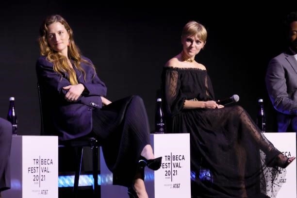 Grace Gummer and AnnaSophia Robb speak at the Q&A for the 2021 Tribeca Festival Premiere of "Dr. Death