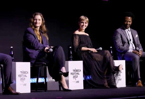 Grace Gummer, AnnaSophia Robb and Hubert Point-Du Jour speak at the Q&A for the 2021 Tribeca Festival Premiere of "Dr. Death