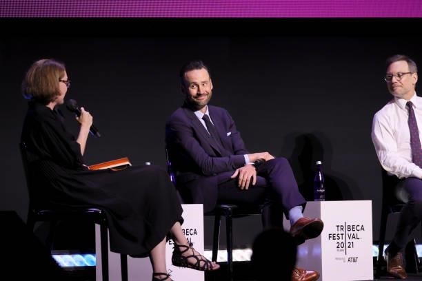 Patrick Macmanus and Christian Slater speak at the Q&A for the 2021 Tribeca Festival Premiere of "Dr. Death