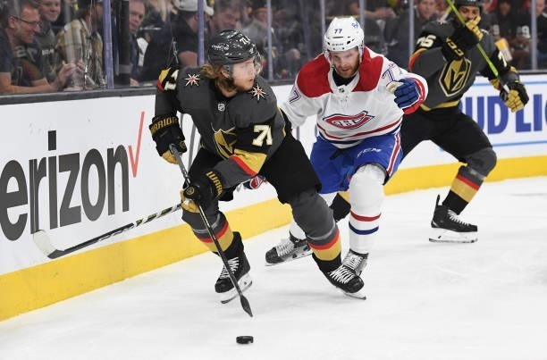 William Karlsson of the Vegas Golden Knights skates during the first period against the Montreal Canadiens in Game One of the Stanley Cup Semifinals...