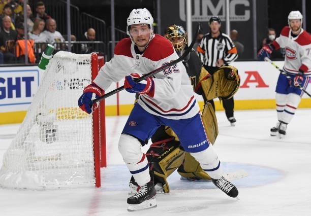 Artturi Lehkonen of the Montreal Canadiens skates during the second period against the Vegas Golden Knights in Game One of the Stanley Cup Semifinals...