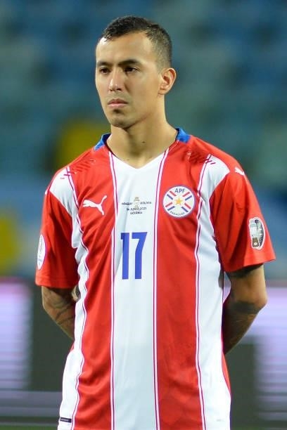 Alejandro Romero Gamarra of Paraguay looks on before a Group A match between Paraguay and Bolivia at Estádio Olímpico as part of Copa America Brazil...