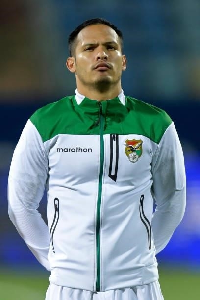 Leonel Justiniano of Bolivia looks on before a Group A match between Paraguay and Bolivia at Estádio Olímpico as part of Copa America Brazil 2021 on...