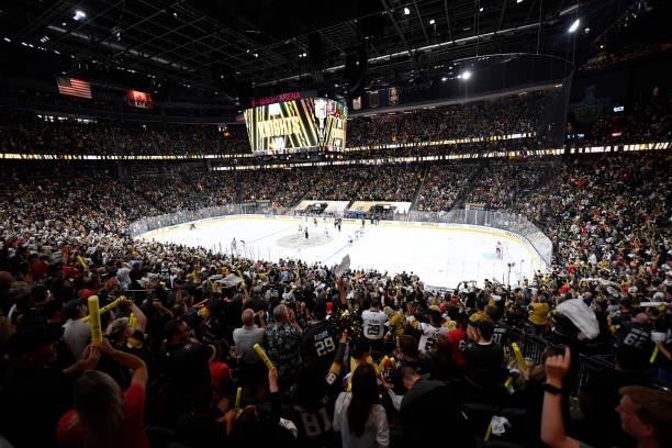 General view of the ice during Game One of the Stanley Cup Semifinals between the Vegas Golden Knights and the Montreal Canadiens at T-Mobile Arena...