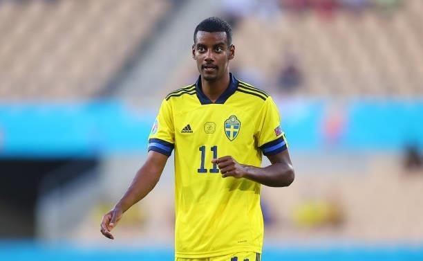 Alexander Isak of Sweden looks on during the UEFA Euro 2020 Championship Group E match between Spain and Sweden at the La Cartuja Stadium on June 14,...