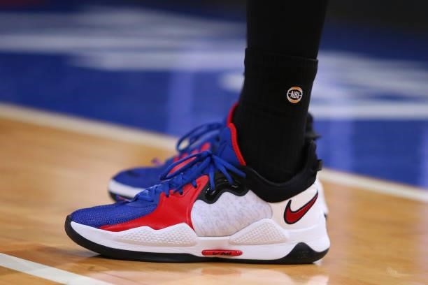 The shoes of Scotty Hopson of United are seen during game three of the NBL Semi-Final Series between Melbourne United and the South East Melbourne...