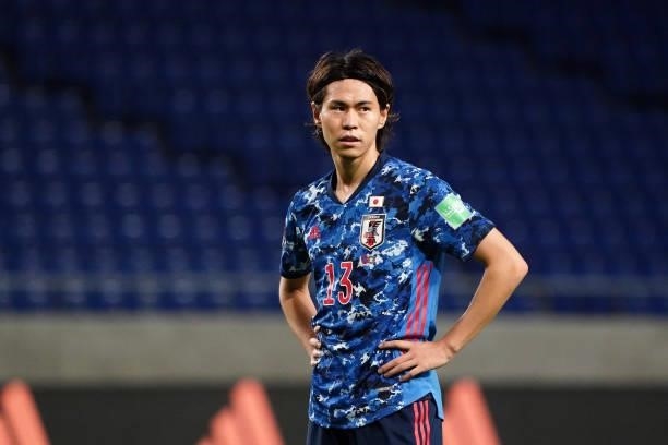 Kento Hashimoto of Japan is seen during the FIFA World Cup Asian Qualifier second round Group F match between Japan and Kyrgyz at Panasonic Stadium...