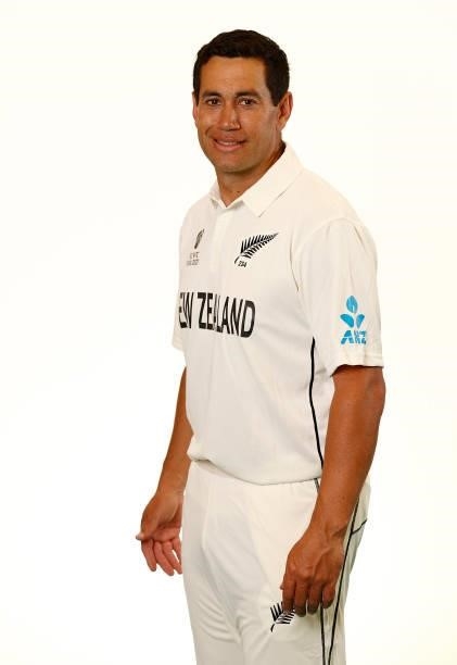 Ross Taylor of New Zealand poses during the ICC World Test Championship Final New Zealand Portrait session at The Ageas Bowl on June 15, 2021 in...