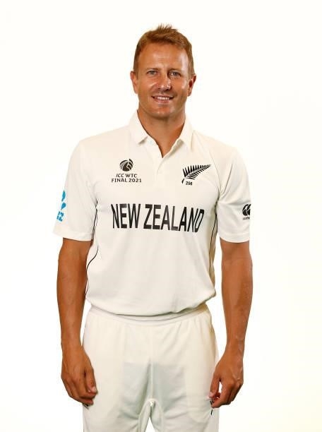 Neil Wagner of New Zealand poses during the ICC World Test Championship Final New Zealand Portrait session at The Ageas Bowl on June 15, 2021 in...