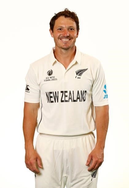 Watling of New Zealand poses during the ICC World Test Championship Final New Zealand Portrait session at The Ageas Bowl on June 15, 2021 in...