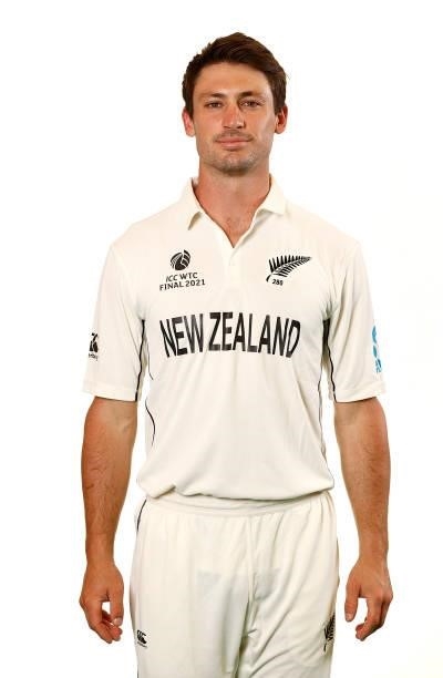 Will Young of New Zealand poses during the ICC World Test Championship Final New Zealand Portrait session at The Ageas Bowl on June 15, 2021 in...