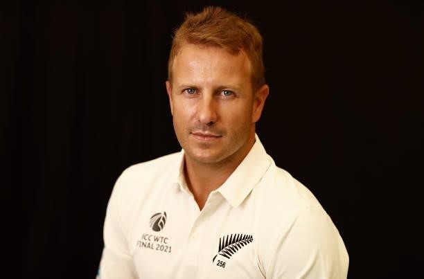 Neil Wagner of New Zealand poses during the ICC World Test Championship Final New Zealand Portrait session at The Ageas Bowl on June 15, 2021 in...