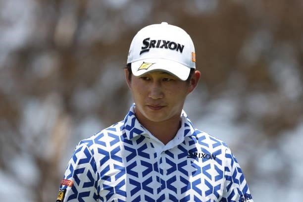 Rikuya Hoshino of Japan looks on from the second green during a practice round prior to the start of the 2021 U.S. Open at Torrey Pines Golf Course...