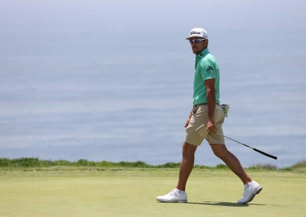 Rafa Cabrera Bello of Spain walks across the second hole during a practice round prior to the start of the 2021 U.S. Open at Torrey Pines Golf Course...