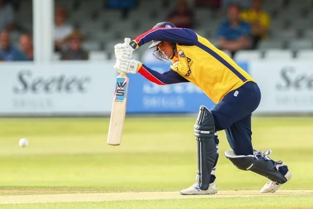 Will Buttleman of Essex Eagles bats during the Vitality T20 Blast match between Essex Eagles and Sussex Sharks at Cloudfm County Ground on June 15,...