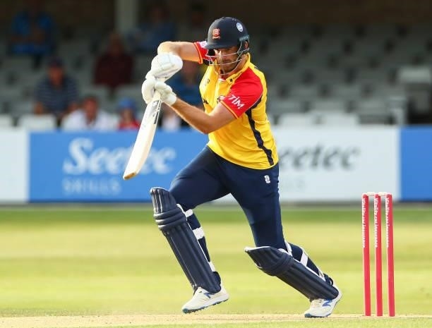 Paul Walter of Essex Eagles bats during the Vitality T20 Blast match between Essex Eagles and Sussex Sharks at Cloudfm County Ground on June 15, 2021...