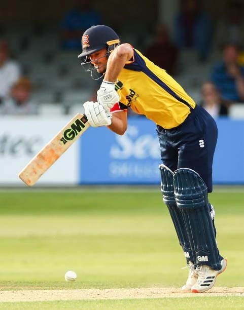Ryan Ten Doeschate of Essex Eagles bats during the Vitality T20 Blast match between Essex Eagles and Sussex Sharks at Cloudfm County Ground on June...
