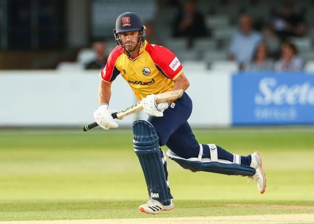 Ryan Ten Doeschate of Essex Eagles makes a run during the Vitality T20 Blast match between Essex Eagles and Sussex Sharks at Cloudfm County Ground on...