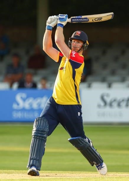 Jimmy Neesham of Essex Eagles bats during the Vitality T20 Blast match between Essex Eagles and Sussex Sharks at Cloudfm County Ground on June 15,...