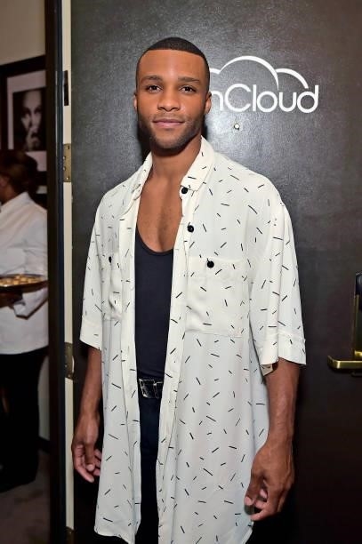 Dyllón Burnside attends the Coin Cloud Cocktail Party, hosted by artist and actor Common, at Sunset Tower Hotel on June 15, 2021 in Los Angeles,...