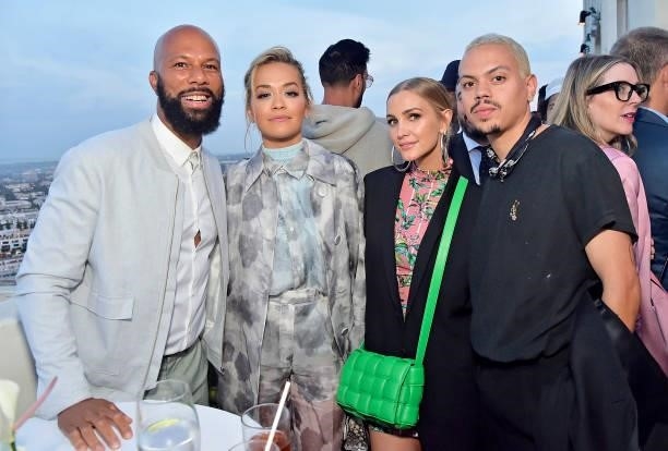 Common, Rita Ora, Ashlee Simpson Ross, and Evan Ross attend the Coin Cloud Cocktail Party, hosted by artist and actor Common, at Sunset Tower Hotel...
