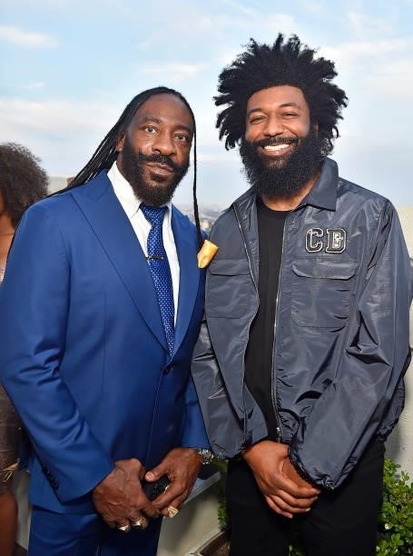 Booker T and Coin Cloud CMO Amondo Redmond attend the Coin Cloud Cocktail Party, hosted by artist and actor Common, at Sunset Tower Hotel on June 15,...