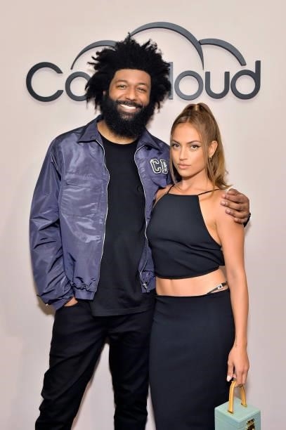 Coin Cloud CMO Amondo Redmond and Inanna Sarkis attend the Coin Cloud Cocktail Party, hosted by artist and actor Common, at Sunset Tower Hotel on...
