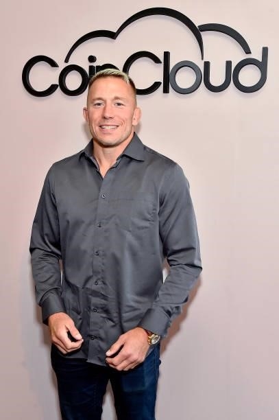 Georges St-Pierre attends the Coin Cloud Cocktail Party, hosted by artist and actor Common, at Sunset Tower Hotel on June 15, 2021 in Los Angeles,...