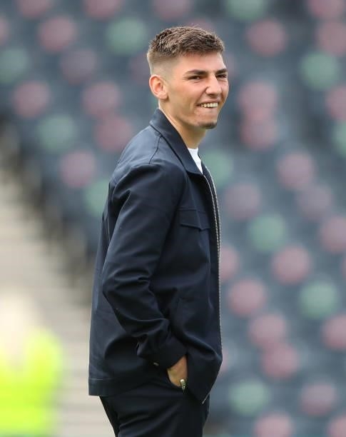Billy Gilmour of Scotland is seen prior to the UEFA Euro 2020 Championship Group D match between Scotland v Czech Republic Hampden Park on June 14,...