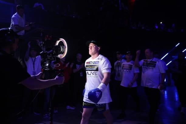 Paul Gallen makes his way to the ring during the heavyweight bout between Justis Huni and Paul Gallen at ICC Sydney on June 16, 2021 in Sydney,...
