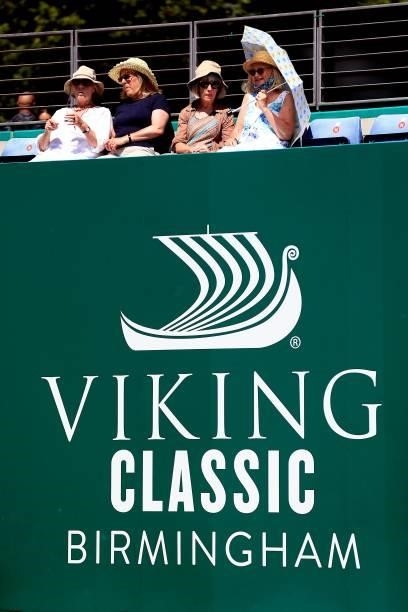 Spectators are seen during the Viking Classic Birmingham at Edgbaston Priory Club on June 16, 2021 in Birmingham, England.