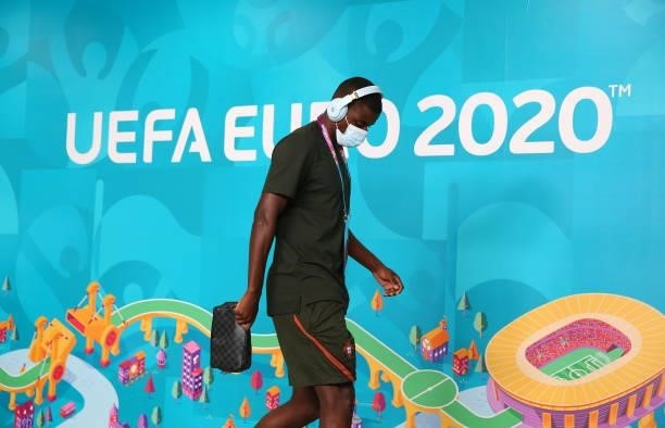 William Carvalho of Portugal arrives for the UEFA Euro 2020 Championship Group F match between Hungary and Portugal on June 15, 2021 in Budapest,...