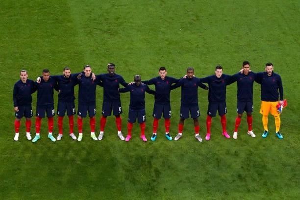The French national team during the UEFA Euro 2020 match between France and Germany at Allianz Arena on June 15, 2021 in Munich, Germany