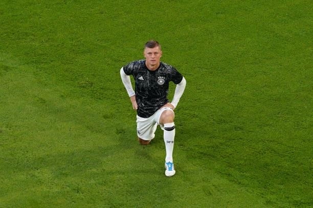 Toni Kroos of Germany during the UEFA Euro 2020 match between France and Germany at Allianz Arena on June 15, 2021 in Munich, Germany