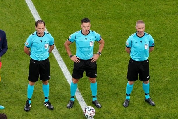 Referee Carlos Del Cerro Grande during the UEFA Euro 2020 match between France and Germany at Allianz Arena on June 15, 2021 in Munich, Germany