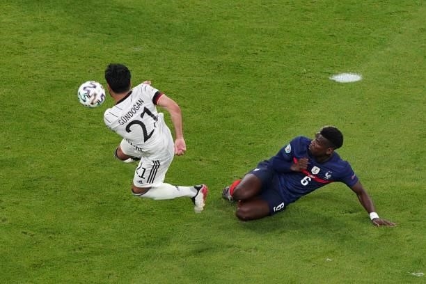 Ilkay Gundogan of Germany, Paul Pogba of France during the UEFA Euro 2020 match between France and Germany at Allianz Arena on June 15, 2021 in...