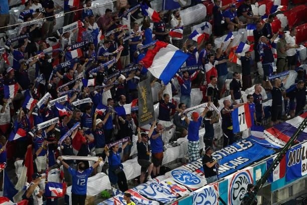 French fans during the UEFA Euro 2020 match between France and Germany at Allianz Arena on June 15, 2021 in Munich, Germany