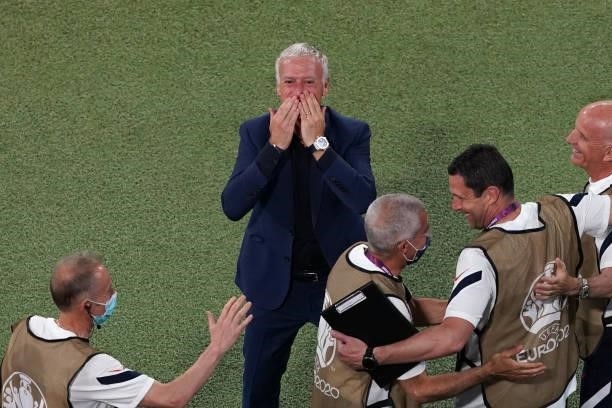 Coach Didier Deschamps celebrating during the UEFA Euro 2020 match between France and Germany at Allianz Arena on June 15, 2021 in Munich, Germany