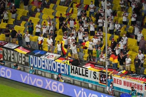 German fans during the UEFA Euro 2020 match between France and Germany at Allianz Arena on June 15, 2021 in Munich, Germany
