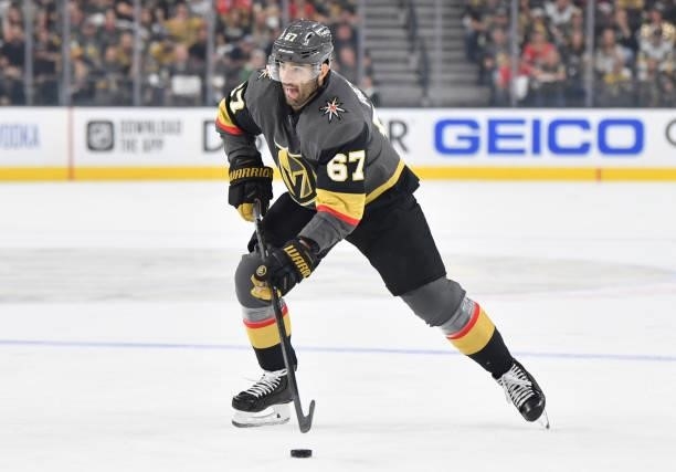 Max Pacioretty of the Vegas Golden Knights skates during the first period against the Montreal Canadiens in Game Two of the Stanley Cup Semifinals at...