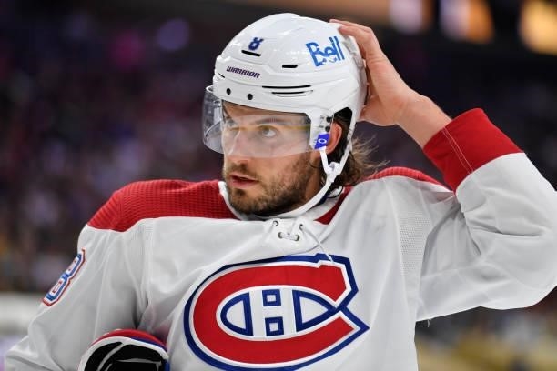 Ben Chiarot of the Montreal Canadiens skates during the first period against the Vegas Golden Knights in Game Two of the Stanley Cup Semifinals at...